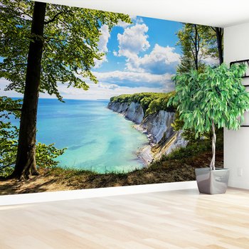 Fototapeta - klify, morze, lasy