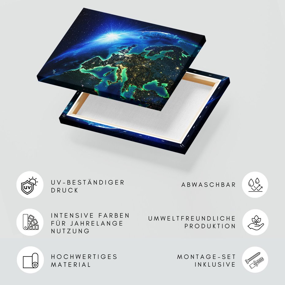 Obraz na płótnie - ziemia, kosmos, noc