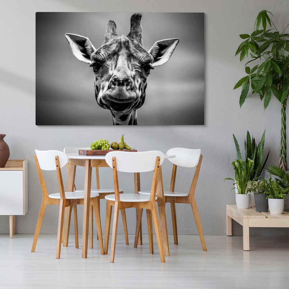 Obraz na płótnie - żyrafa, portret, Afryka