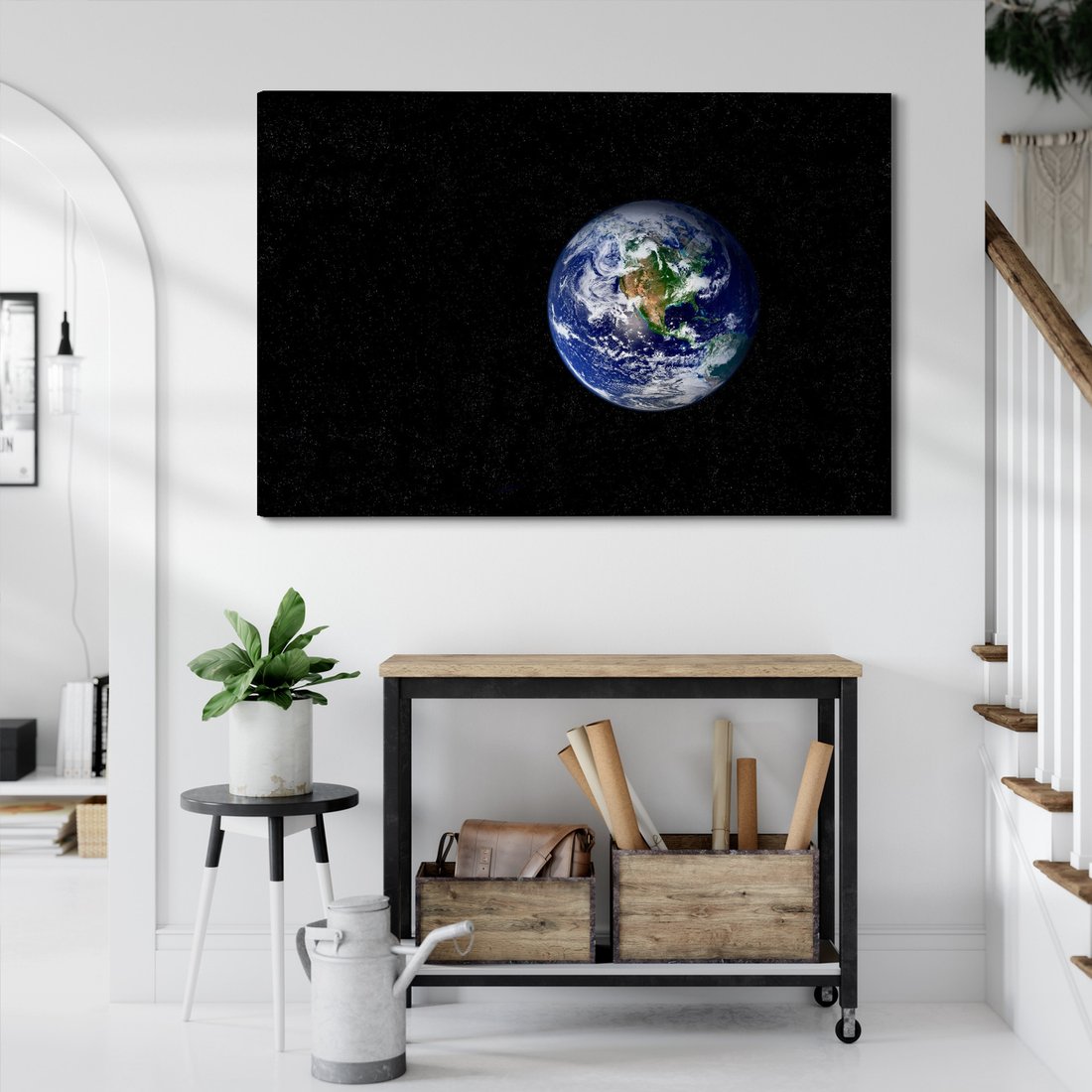 Obraz na płótnie - ziemia, planeta, kosmos