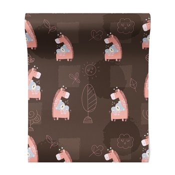 Tapeta - dziecięca, żyrafa, miś, zwierzęta