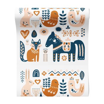 Tapeta - zwierzęta, kwiaty, ornamenty