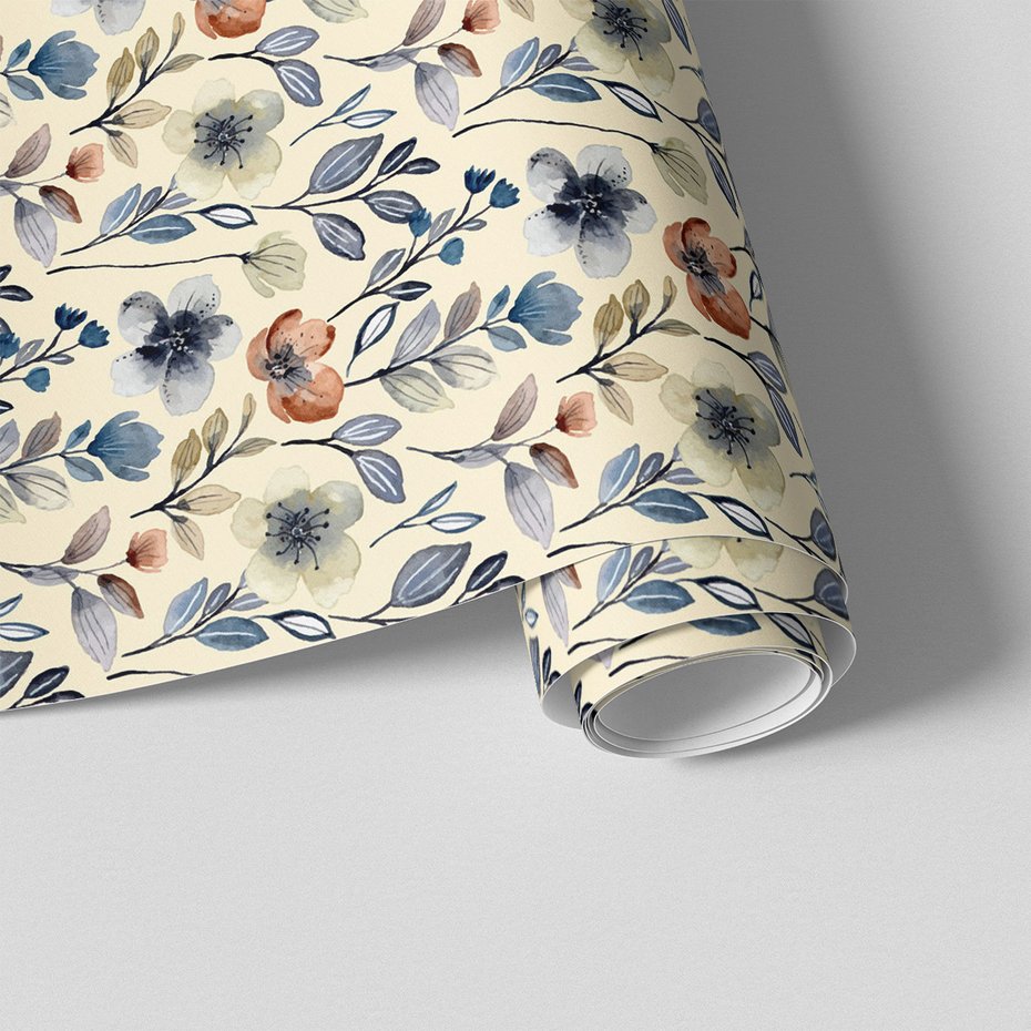 Tapeta - kwiaty, liście, tło