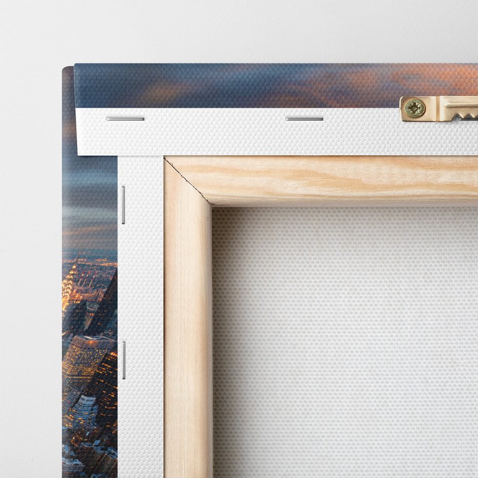 Obraz na płótnie - miasto, noc, budynki