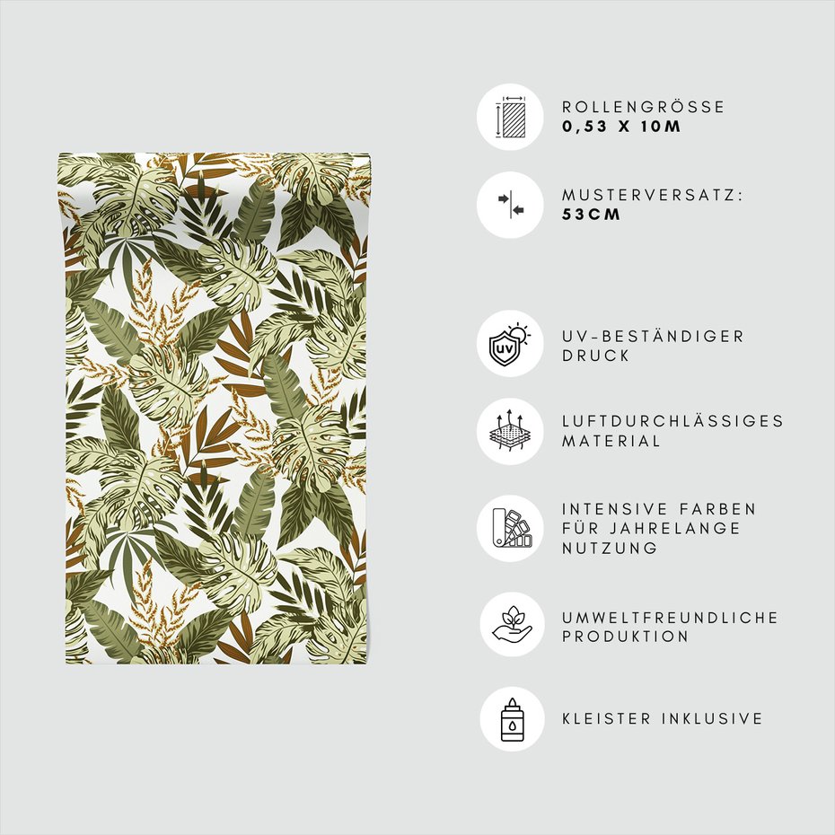 Tapeta - liście, monstera, tropikalny