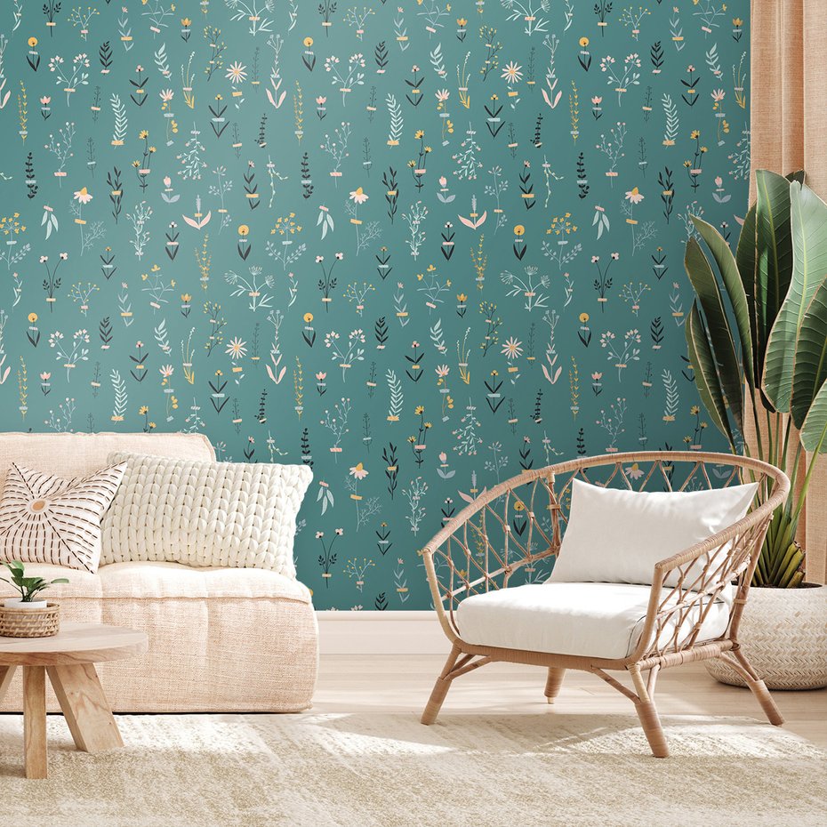 Tapeta - kwiaty, rośliny, wzór