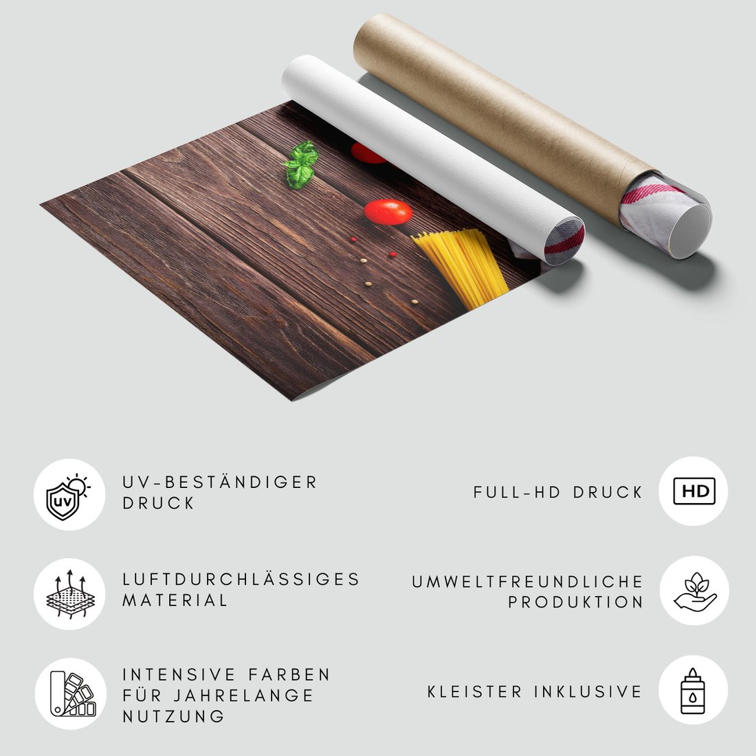 Fototapeta - pomidory, spaghetti, bazylia