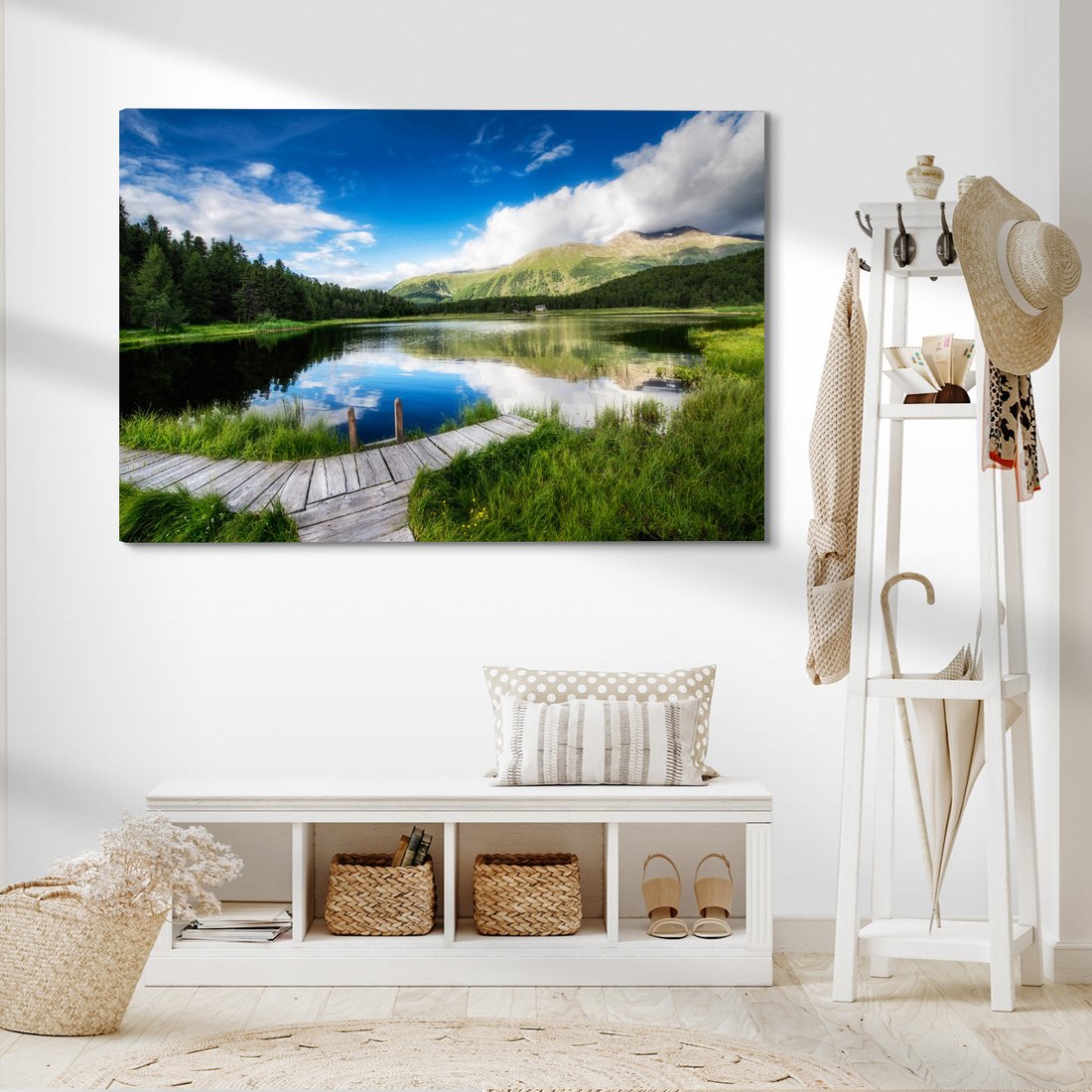 Obraz na płótnie - jezioro, góry, lasy
