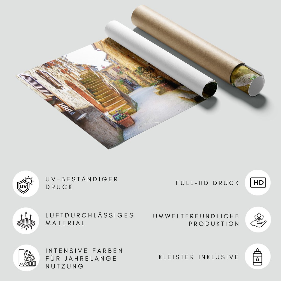 Fototapeta - uliczka, miasto, schody