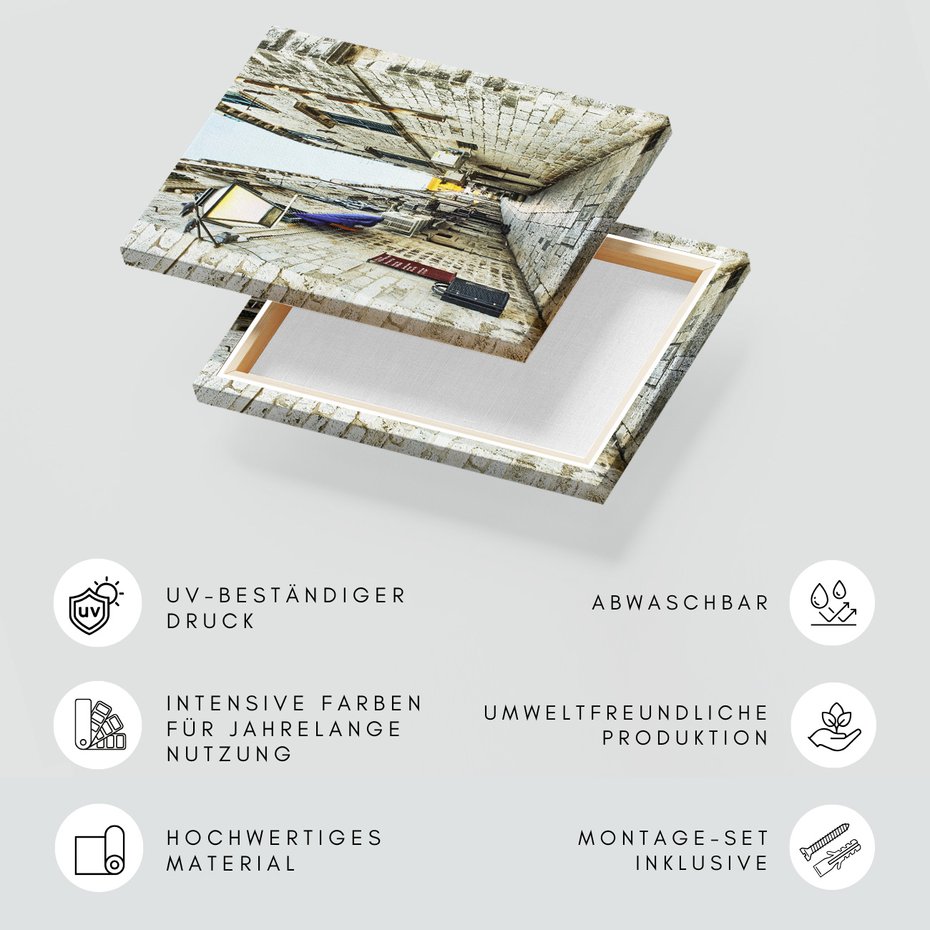 Obraz na płótnie - uliczka, miejska, kamienna