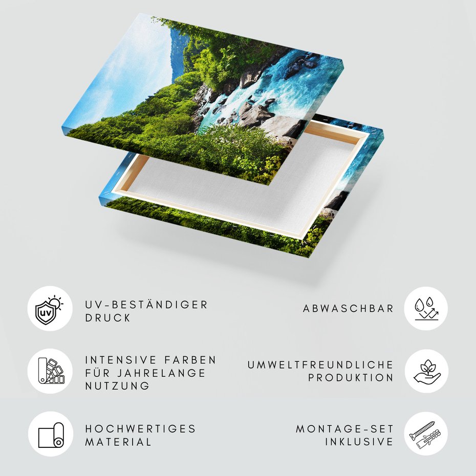 Obraz na płótnie - rzeka, góry, las