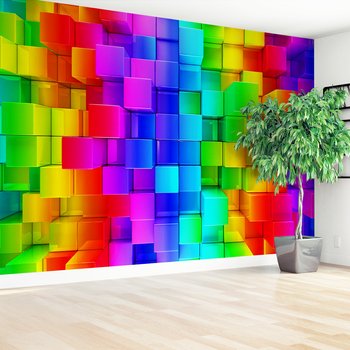 Fototapeta - kostki, kolorowe, abstrakcja