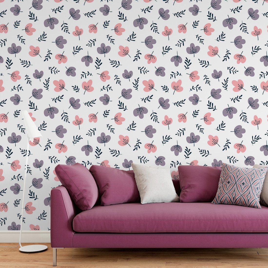 Tapeta - kwiaty, liście, tło