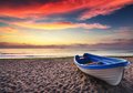 Fototapeta - plaża, łódka, morze