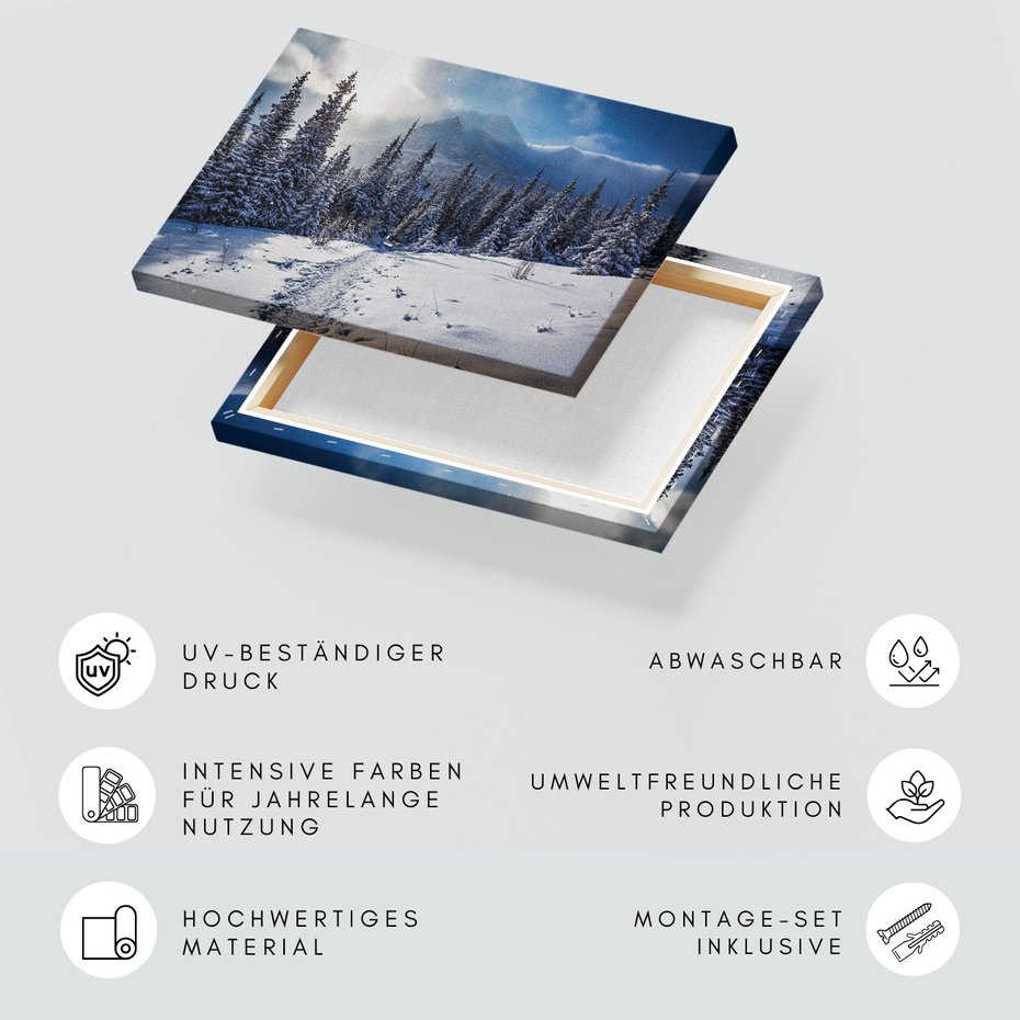 Obraz na płótnie - zima, śnieg, las