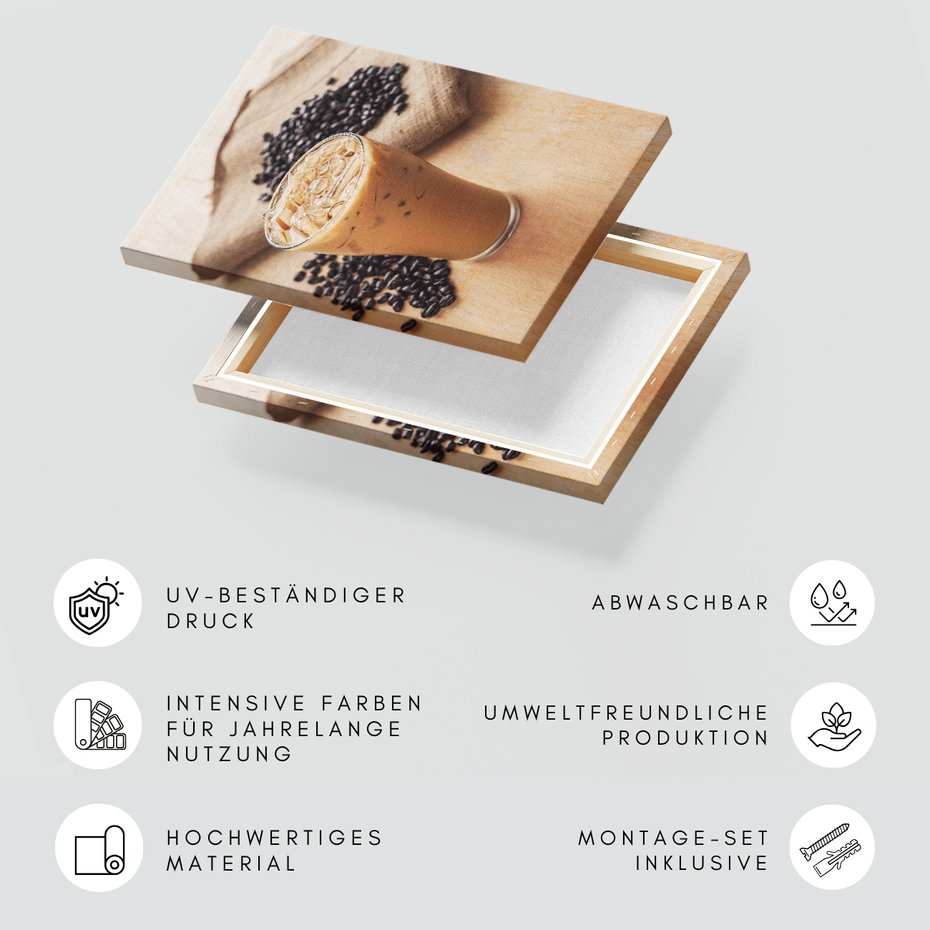 Obraz na płótnie - kawa, lód, napój