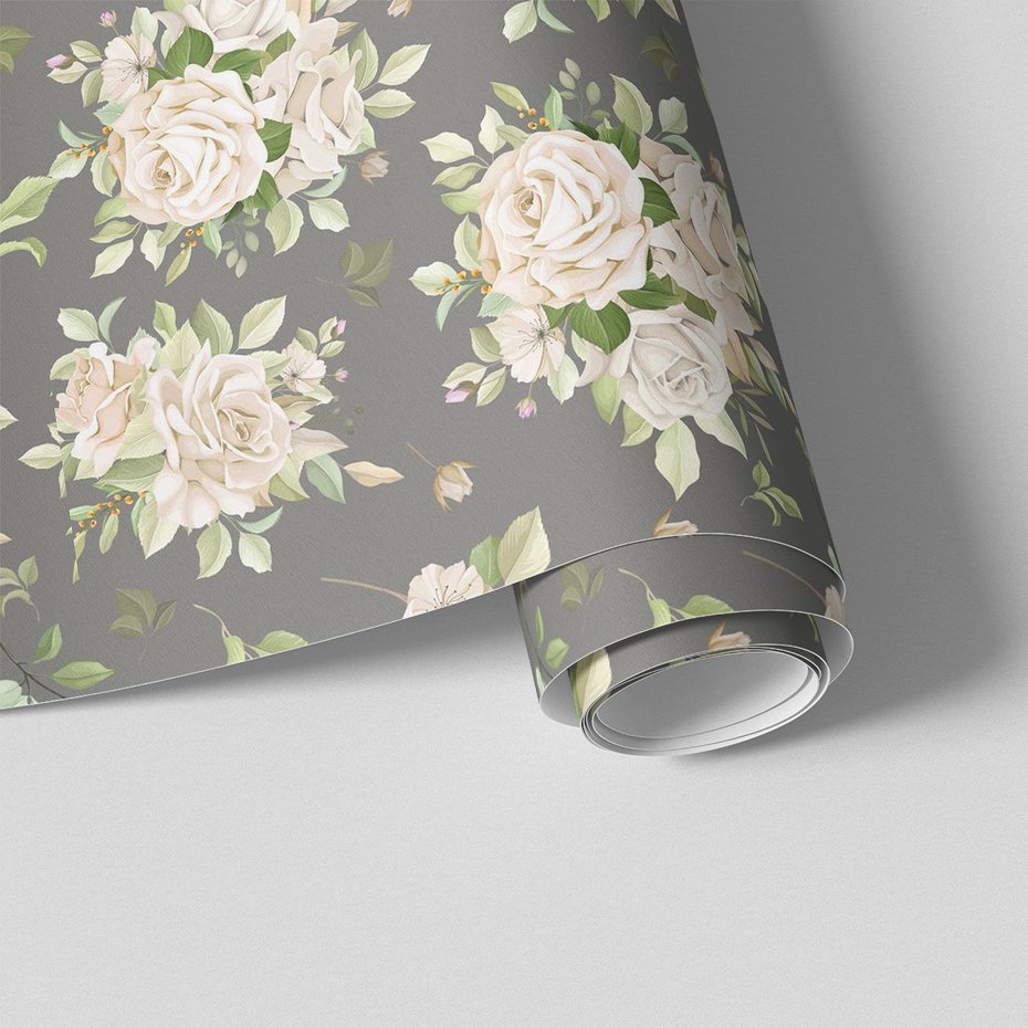 Tapeta - róże, bukiet, liście