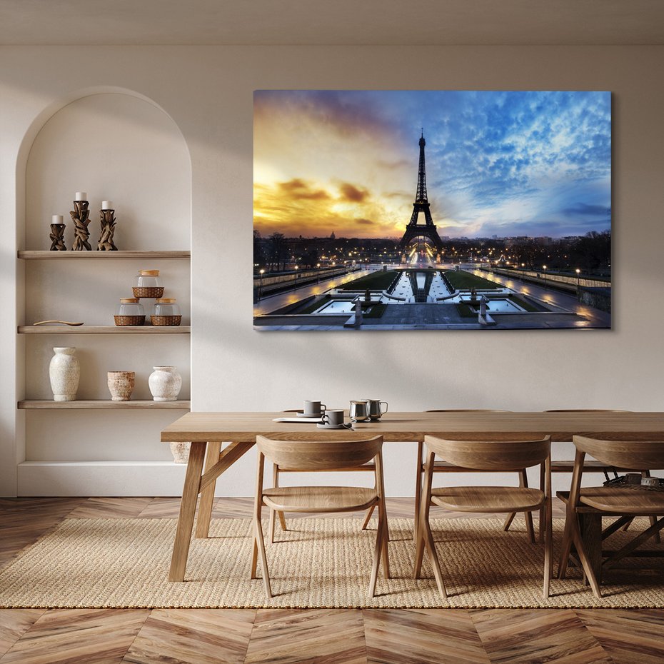 Obraz na płótnie - Wieża Eiffla, Paryż, miasto