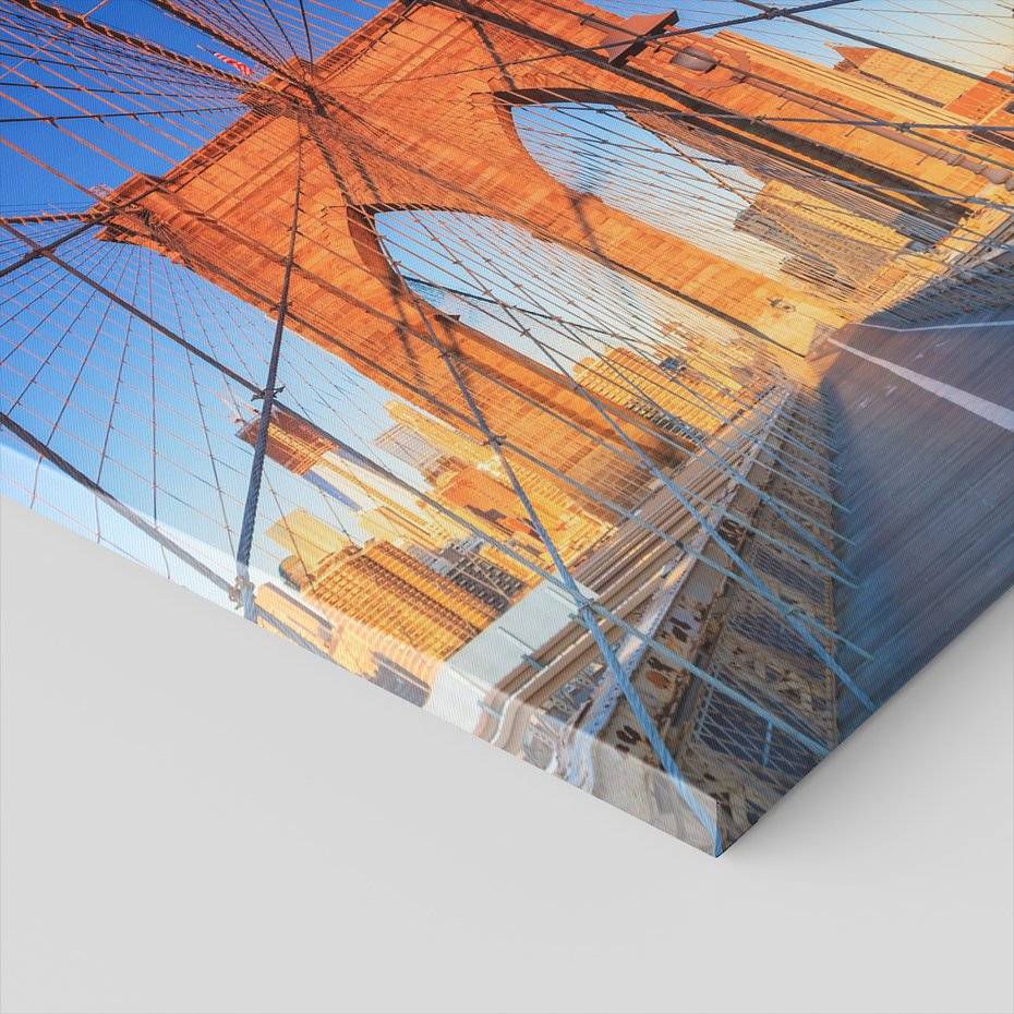 Obraz na płótnie - most, miasto, niebo