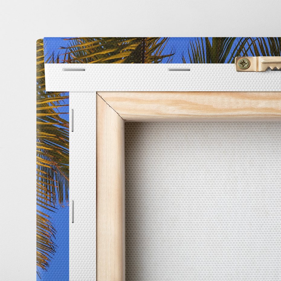 Obraz na płótnie - palmy, plaża, morze