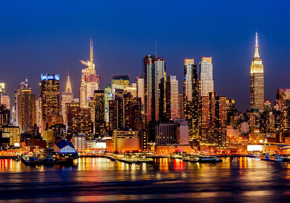 Fototapeta - miasto, noc, panorama