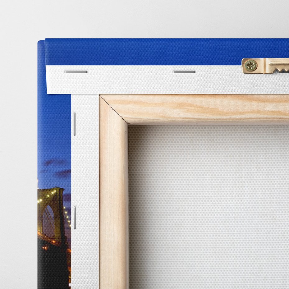 Obraz na płótnie - miasto, most, noc