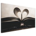 Obraz na płótnie - książka, serce, miłość