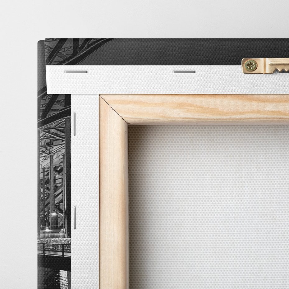 Obraz na płótnie - miasto, most, noc