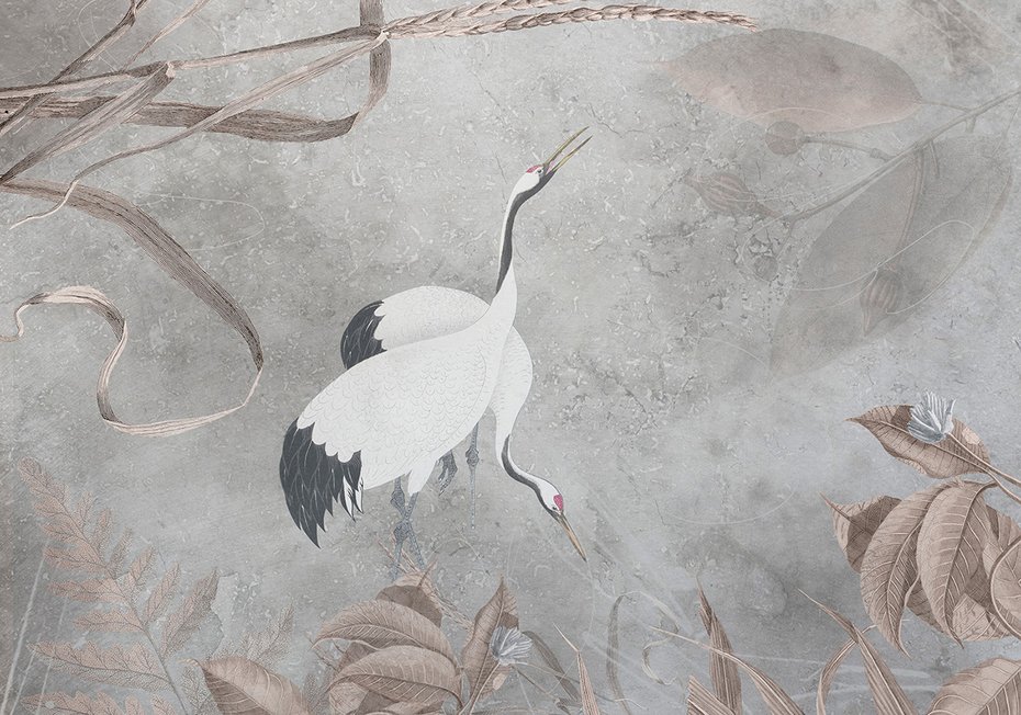 Fototapeta - loft, żurawie, ptaki