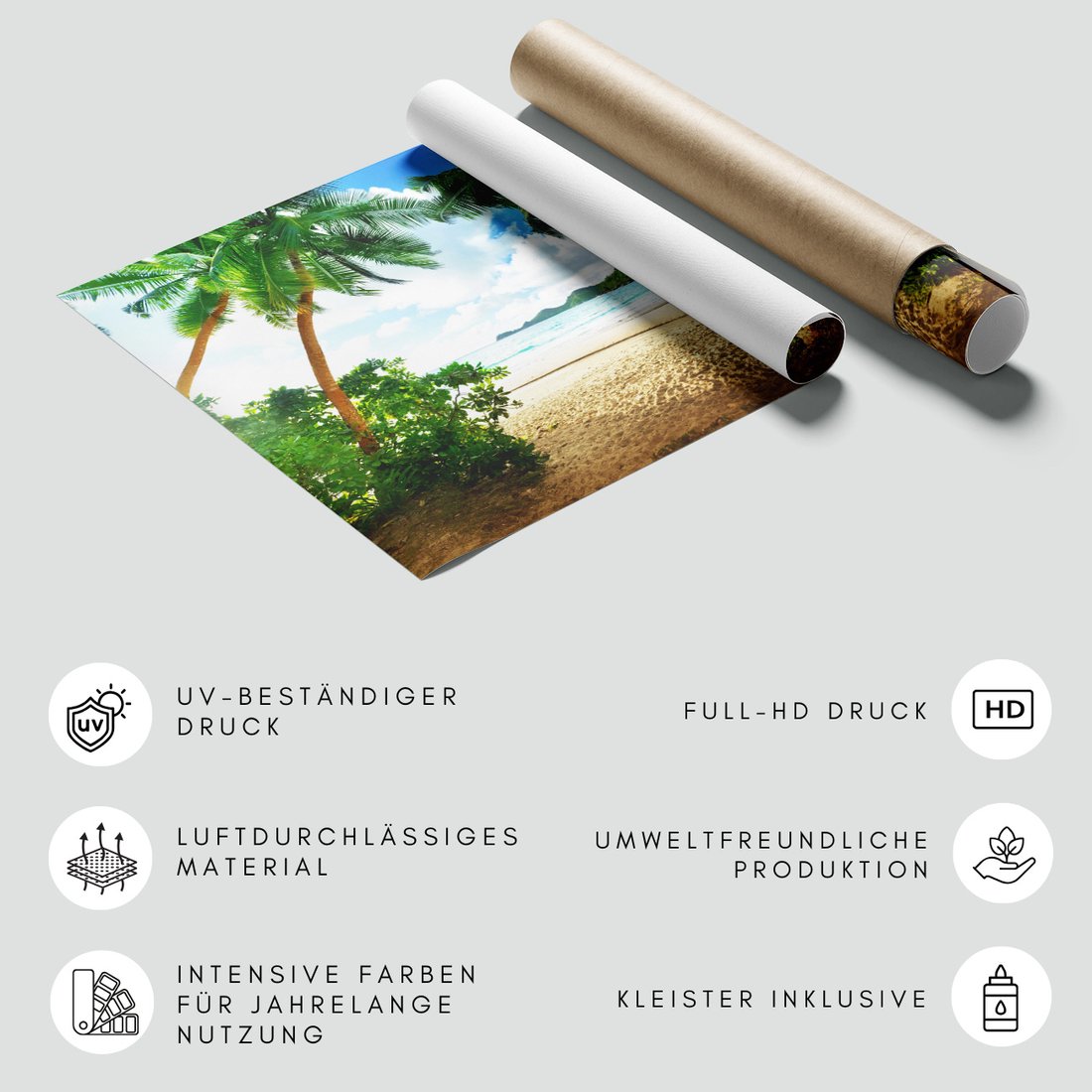 Fototapeta - plaża, palmy, morze