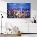 Obraz na płótnie - miasto, noc, panorama