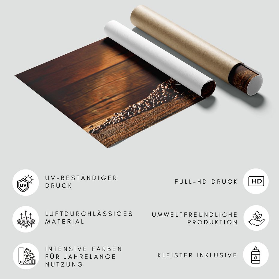 Fototapeta - kawa, ziarna, filiżanka