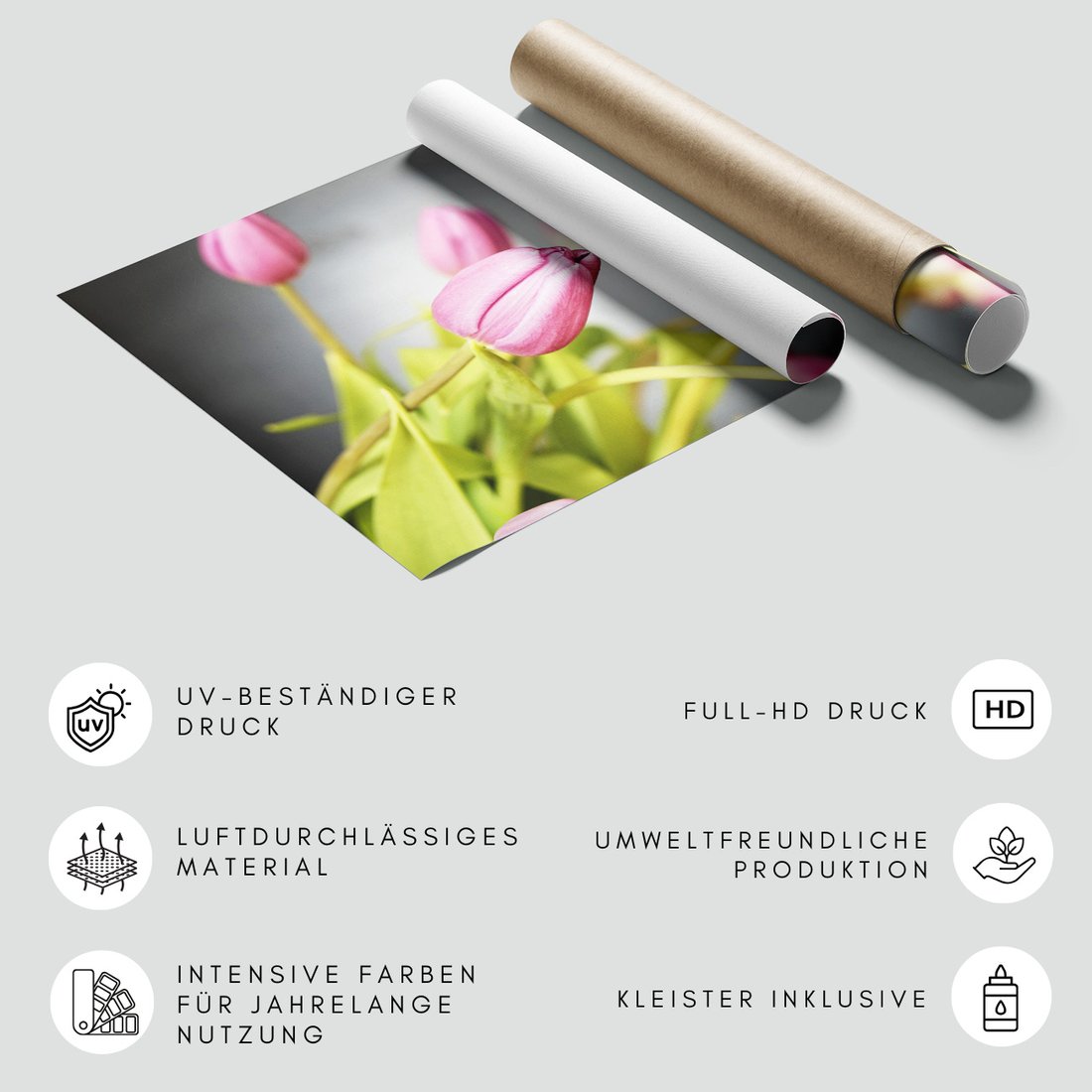 Fototapeta - tulipany, kwiaty, różowe