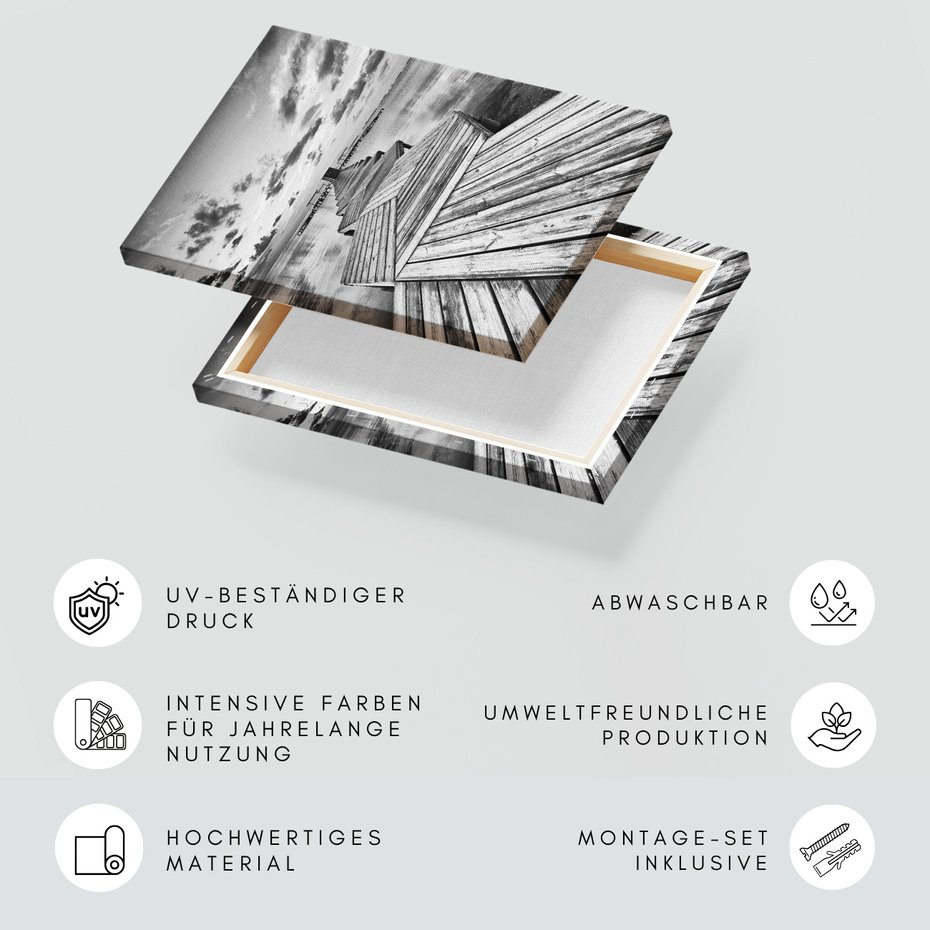 Obraz na płótnie - morze, molo, drewno