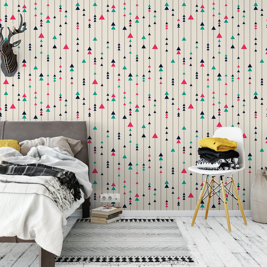 Tapeta - trójkąty, linie, wzór