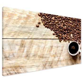 Obraz na płótnie - kawa, ziarna, napój