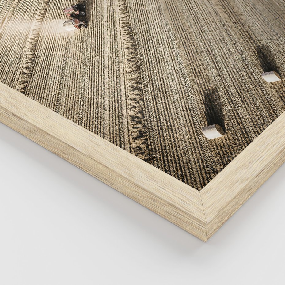 Zestaw obrazy w ramie, plakaty - ziemia, traktor, kora - rama drewno