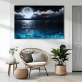 Obraz na płótnie - morze, księżyc, noc