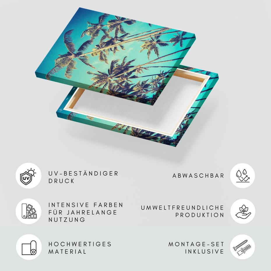 Obraz na płótnie - palmy, niebo, tropiki