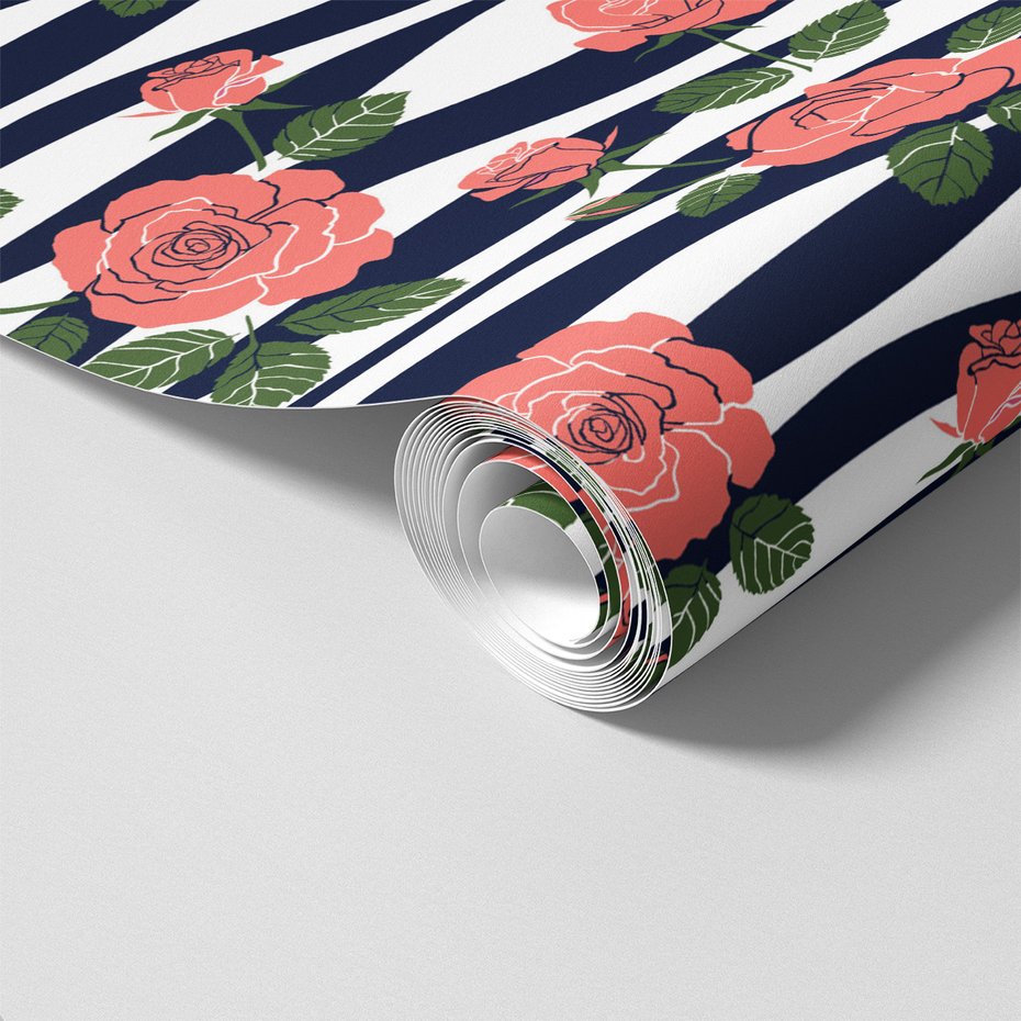 Tapeta - róże, liście, tło