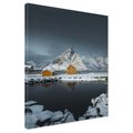 Obraz na płótnie - góry, śnieg, domki