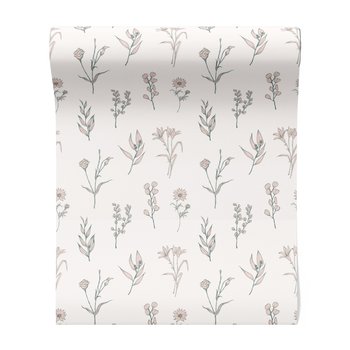 Tapeta - kwiaty, liście, wzór