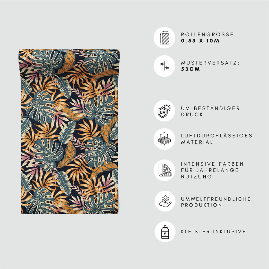 Tapeta - liście, monstera, roślinność