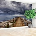 Fototapeta - morze, molo, chmury