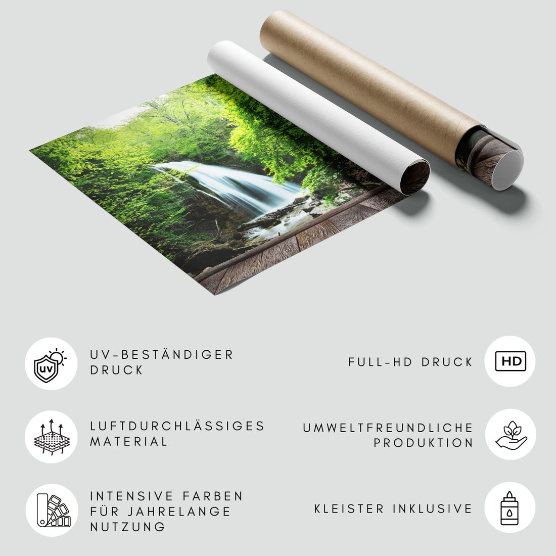 Fototapeta - wodospad, las, natura