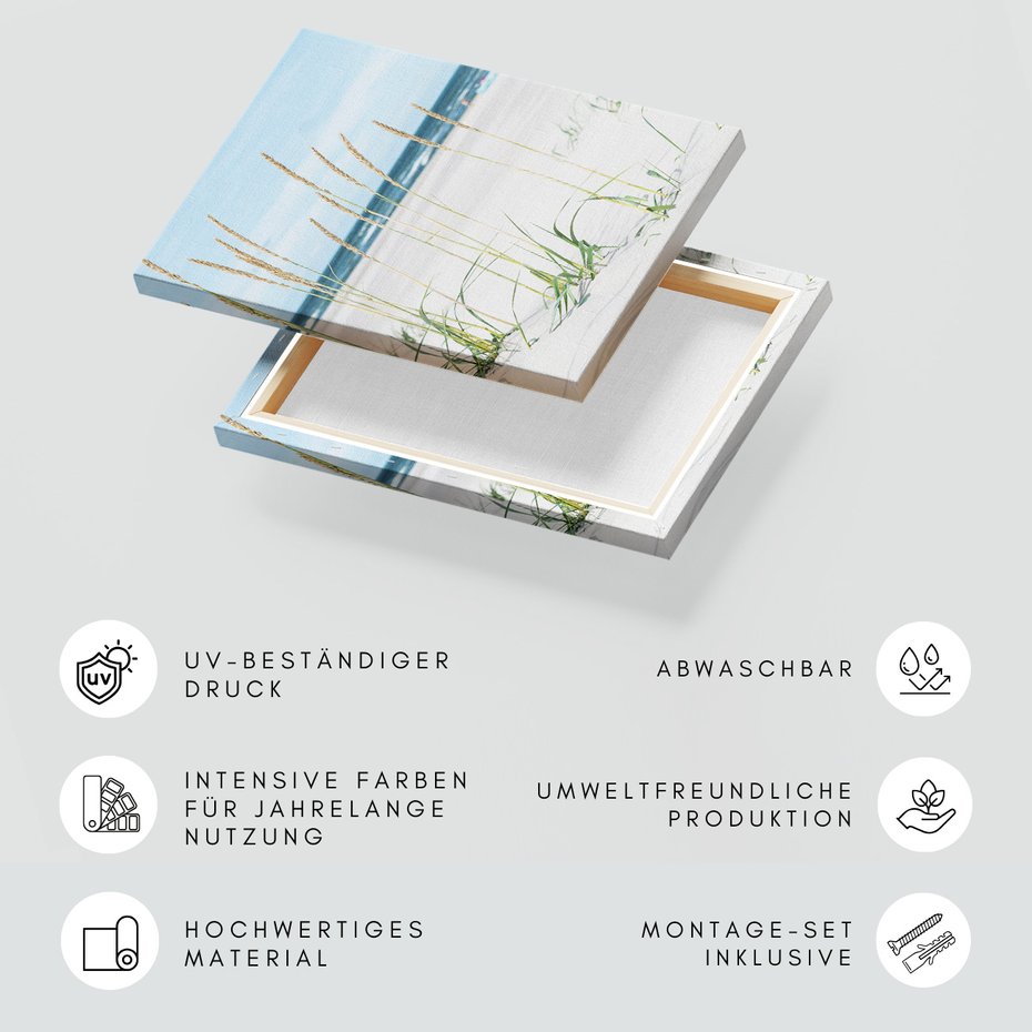 Obraz na płótnie - plaża, morze, trawa