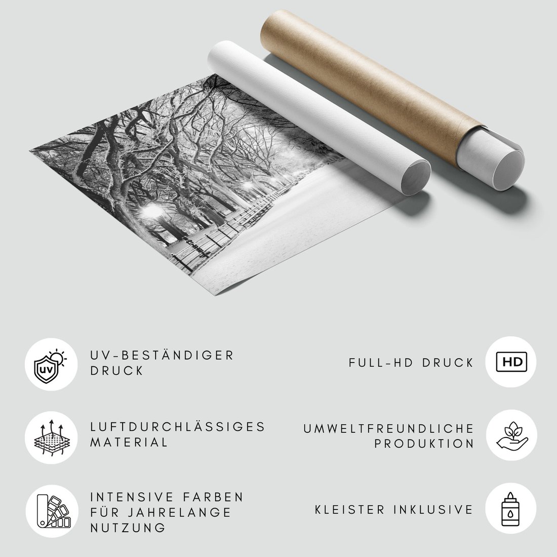 Fototapeta - zima, śnieg, park