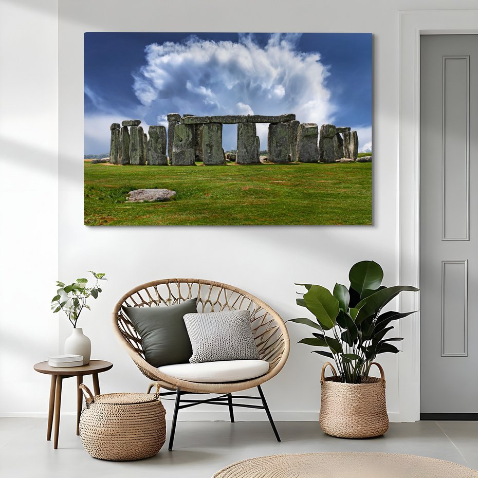 Obraz na płótnie - Stonehenge, kamienie, niebo