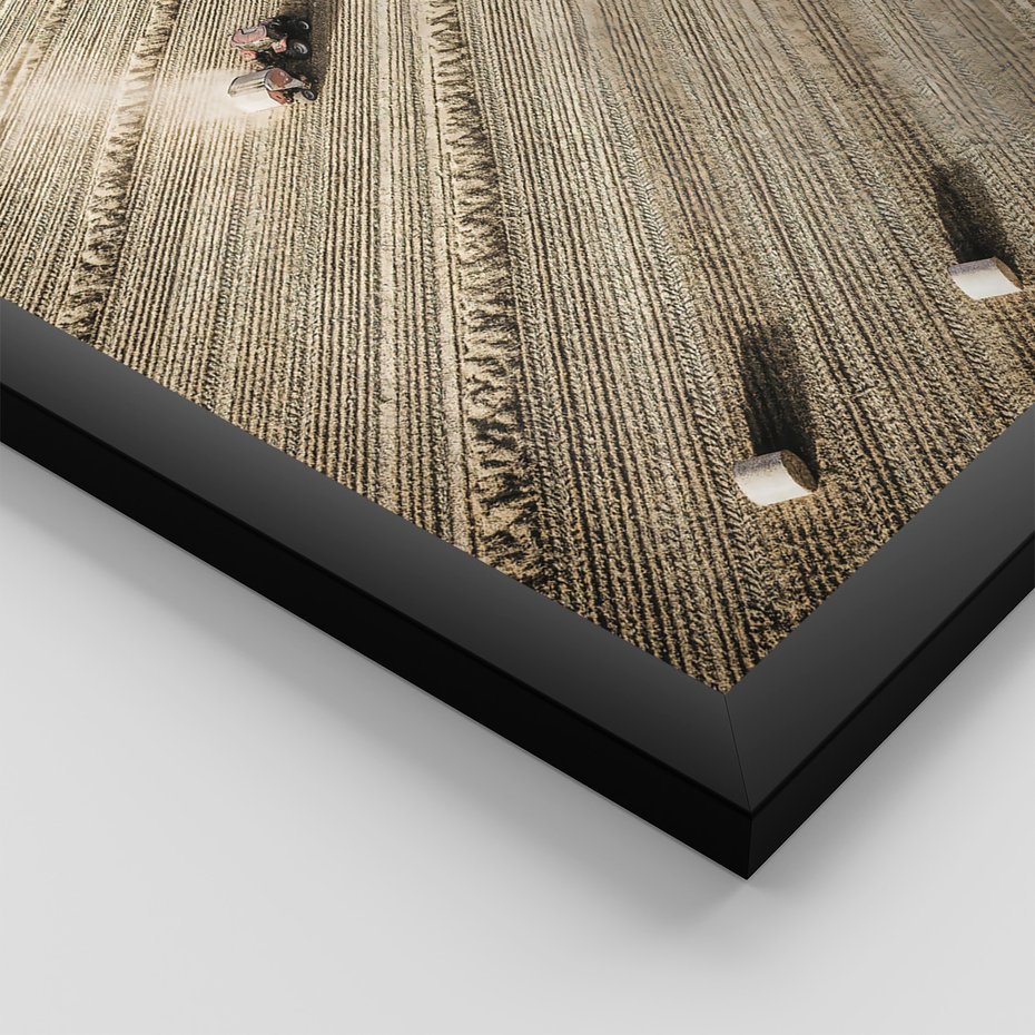 Zestaw obrazy w ramie, plakaty - ziemia, traktor, kora - rama czarna