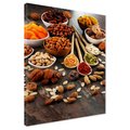 Obraz na płótnie - orzechy, suszone owoce, jedzenie